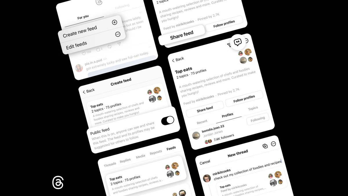 Deel nu uw gepersonaliseerde feed op threads