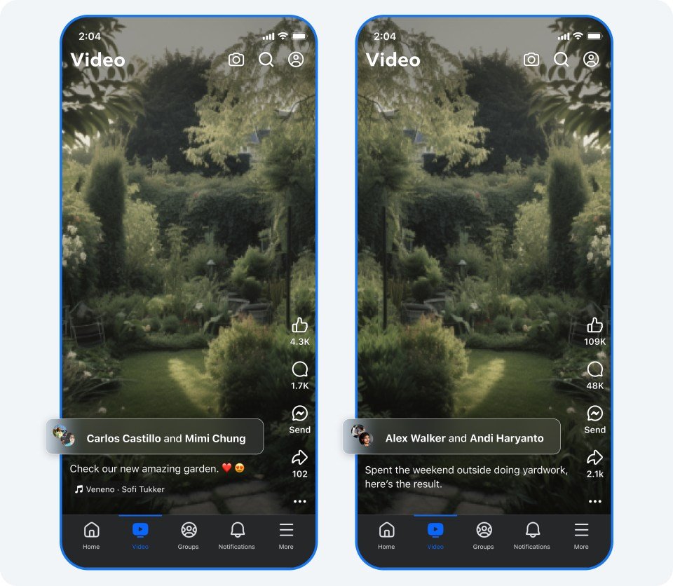 Iemand die repetitieve inhoud deelt op Facebook