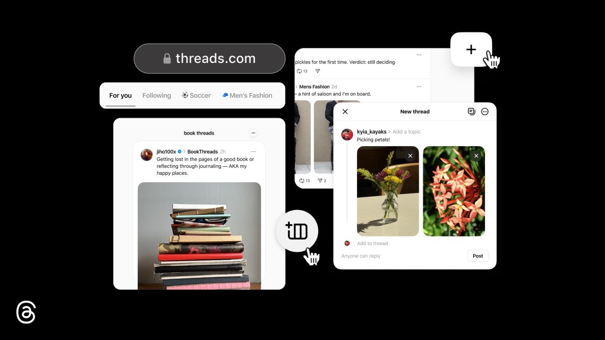 Nieuwe functies voor de threads-webervaring
