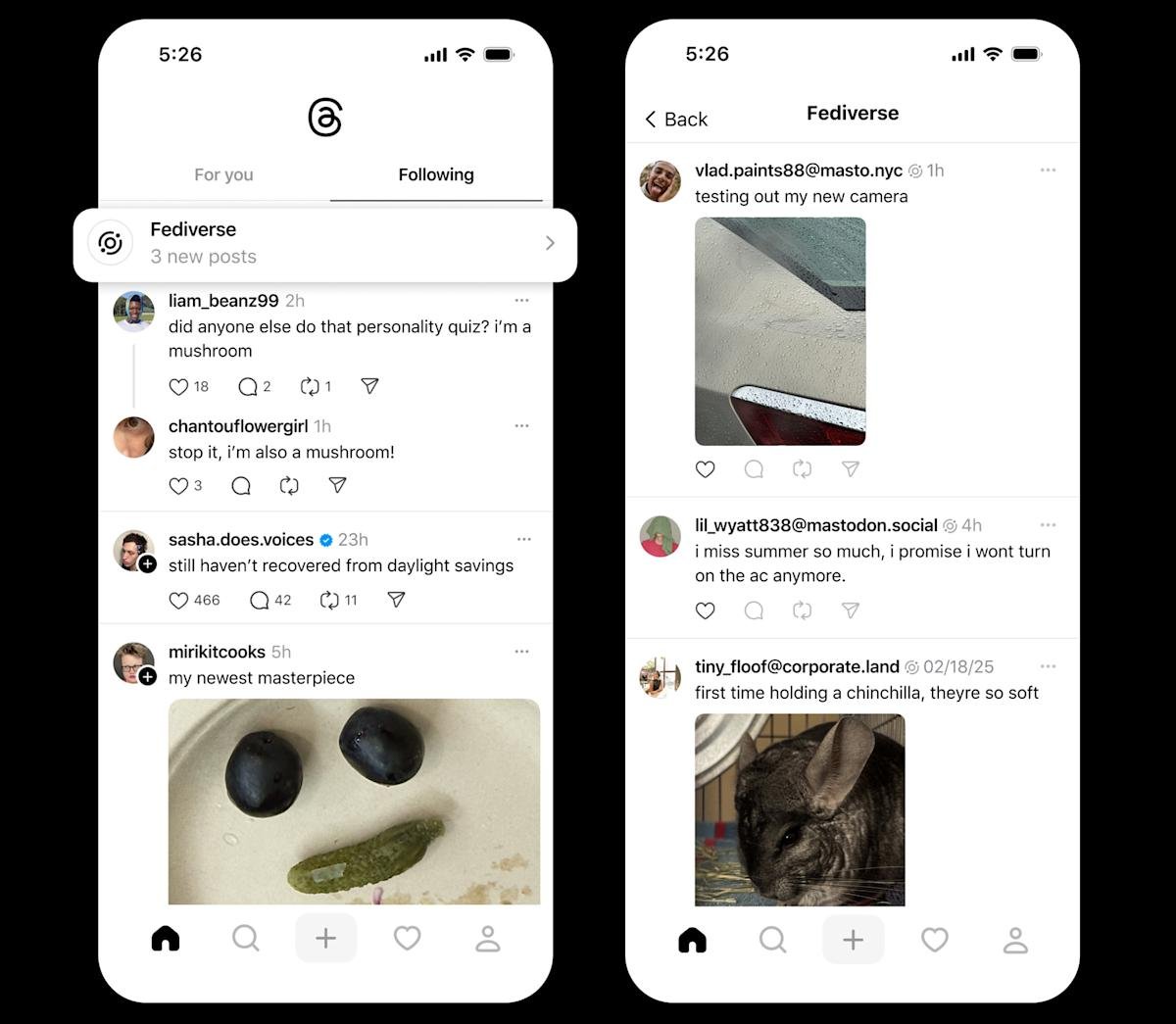 Threads voegt speciale feed toe voor Fedevse-inhoud