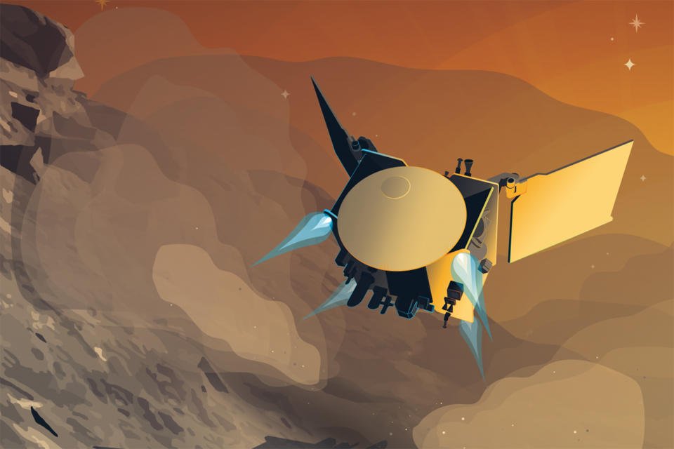 Osiris-Appex-sonde die de Apofis Asteroid bezoekt