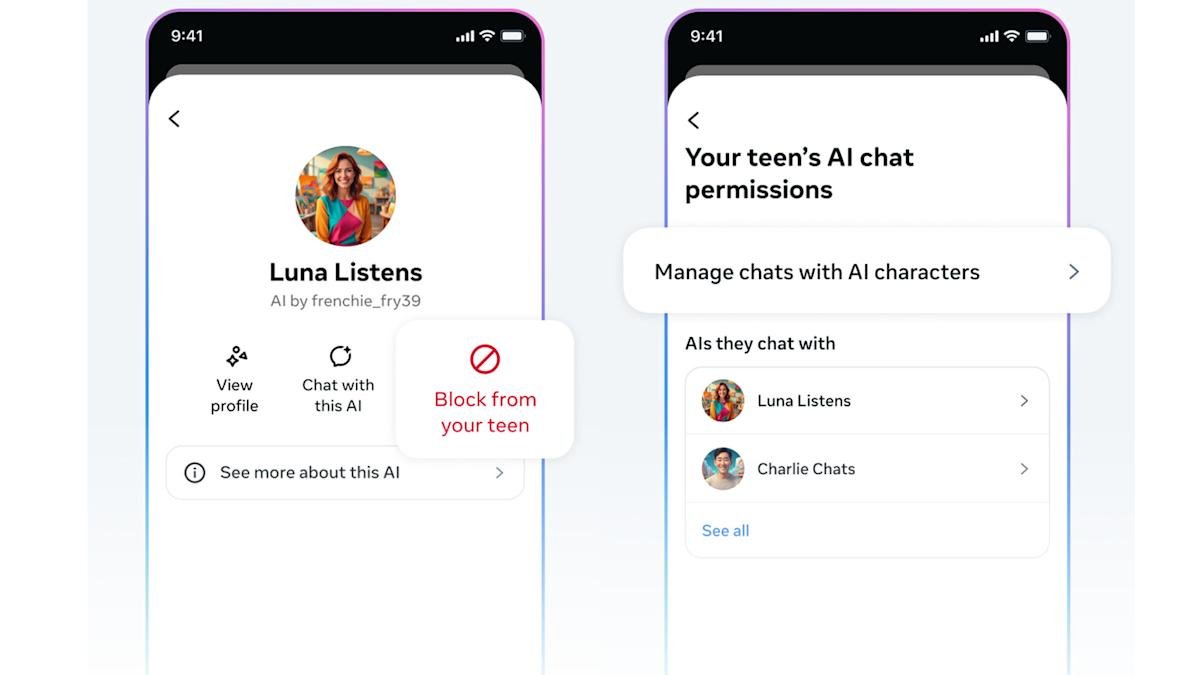 Meta voegt AI-chatbotgericht ouderlijk toezicht toe aan Instagram
