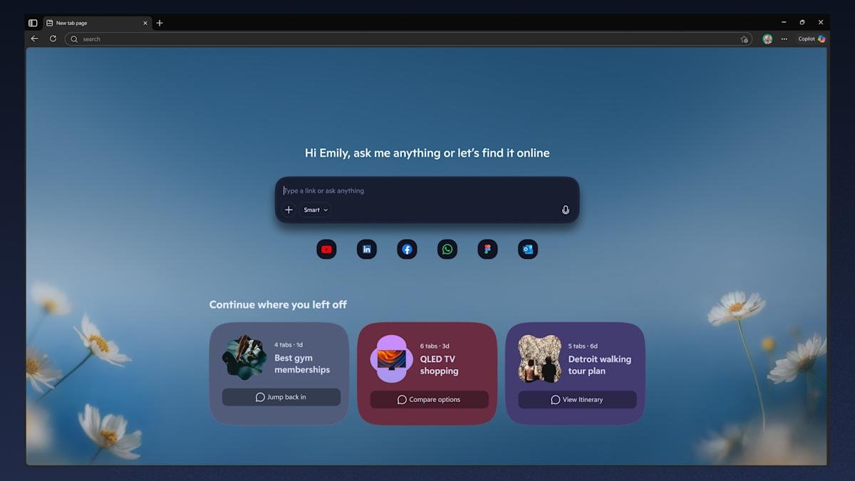 Microsoft maakt Edge's Copilot-modus een beetje slimmer