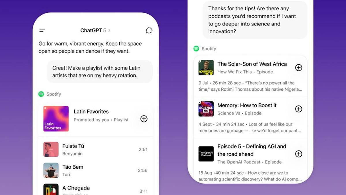 Verbind Spotify, Canva en meer apps met chatgpt