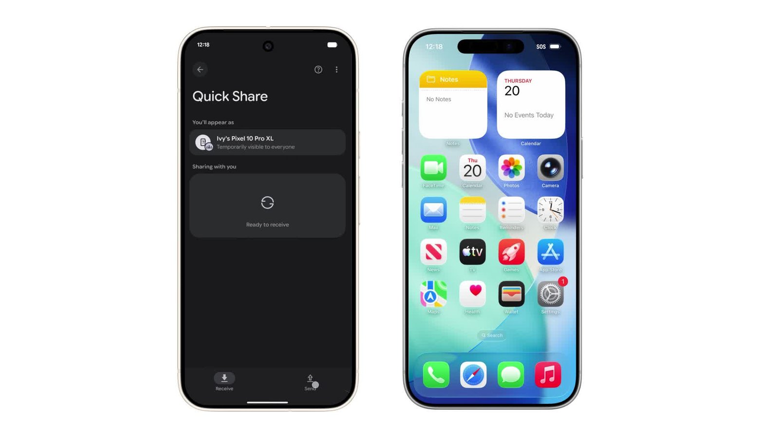 Android Quick Share werkt nu samen met iOS AirDrop