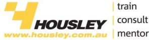 Banner met de woorden Housley, training, consultancy, mentor