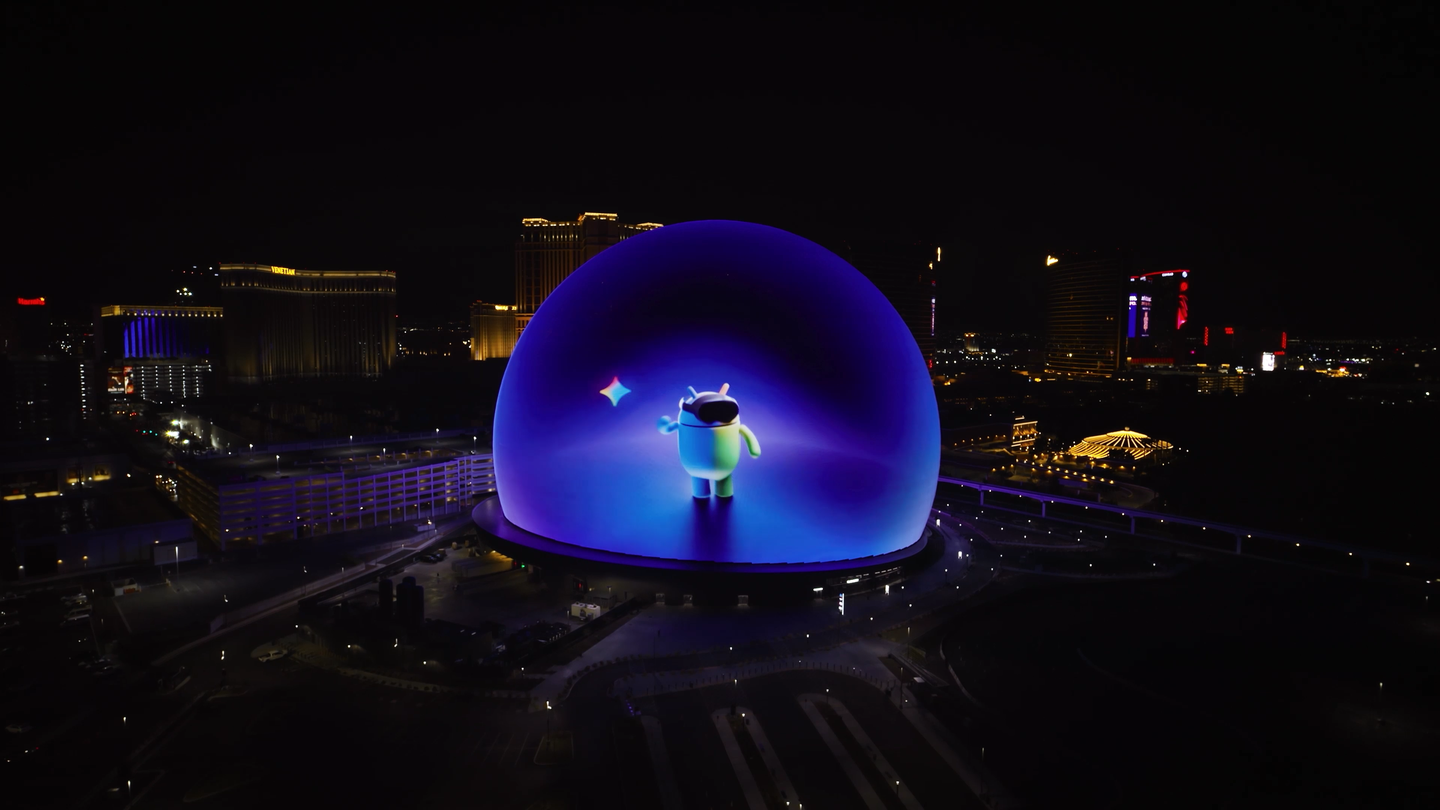 Android XR op Sphere in Las Vegas voor CES 2026