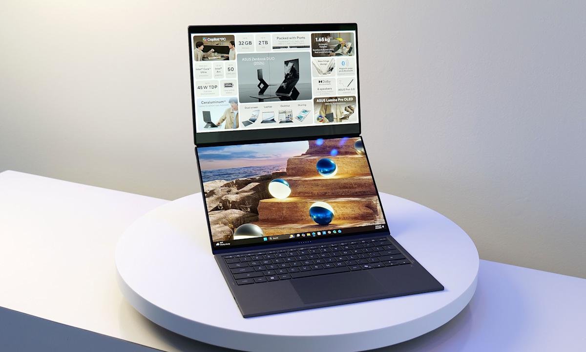 Nieuw ontwerp ASUS Zenbook Duo voor CES 2026