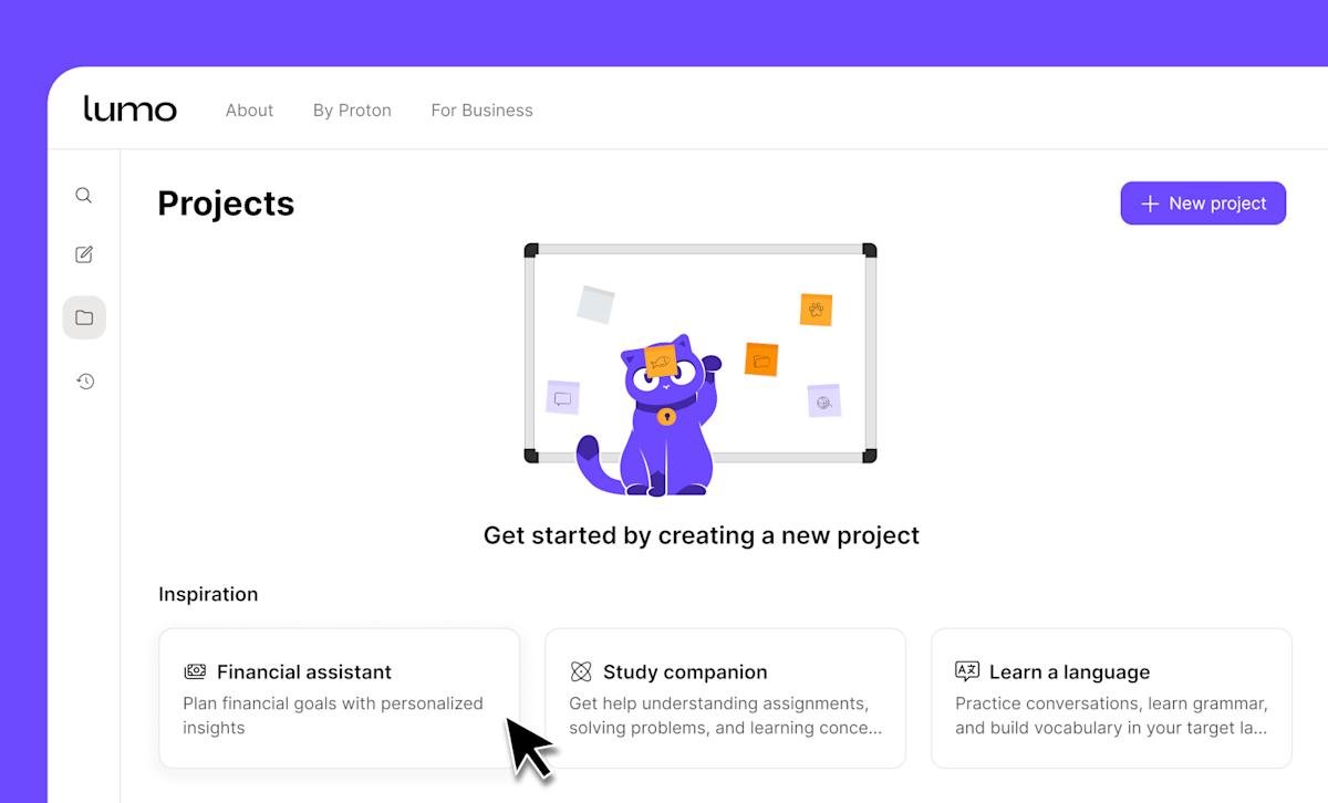 De Lumo AI-chatbot van Proton heeft nu gecodeerde ruimte voor uw projecten