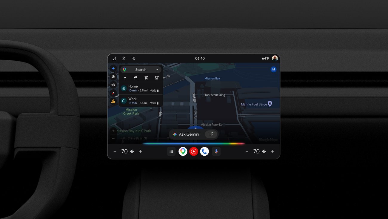 Gemini wordt geïmplementeerd in auto’s met Google-integratie