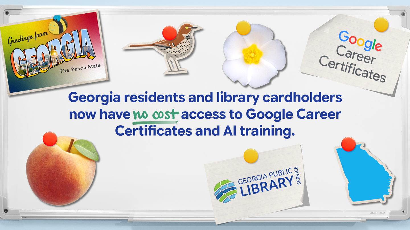 Gratis cursussen over carrière en AI bij Google en Georgia bibliotheken
